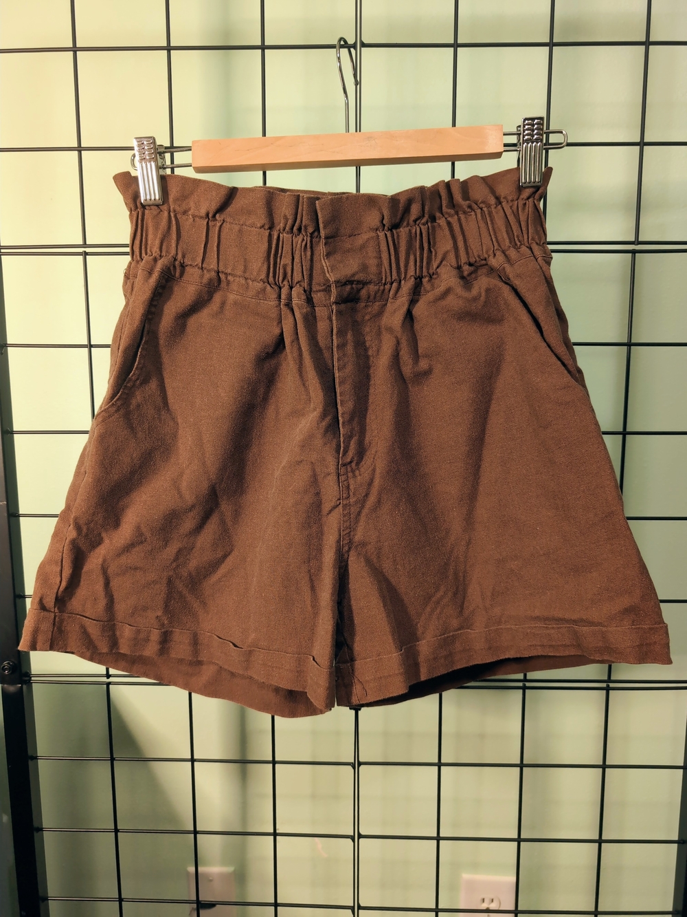 ***5 For $20*** O.P.T. Brown High-Waisted Paperbag Shorts – Size Small